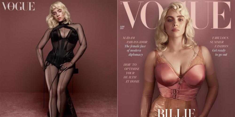 LOOK: In lingerie, Billie Eilish reveals tattoo for British Vogue.
