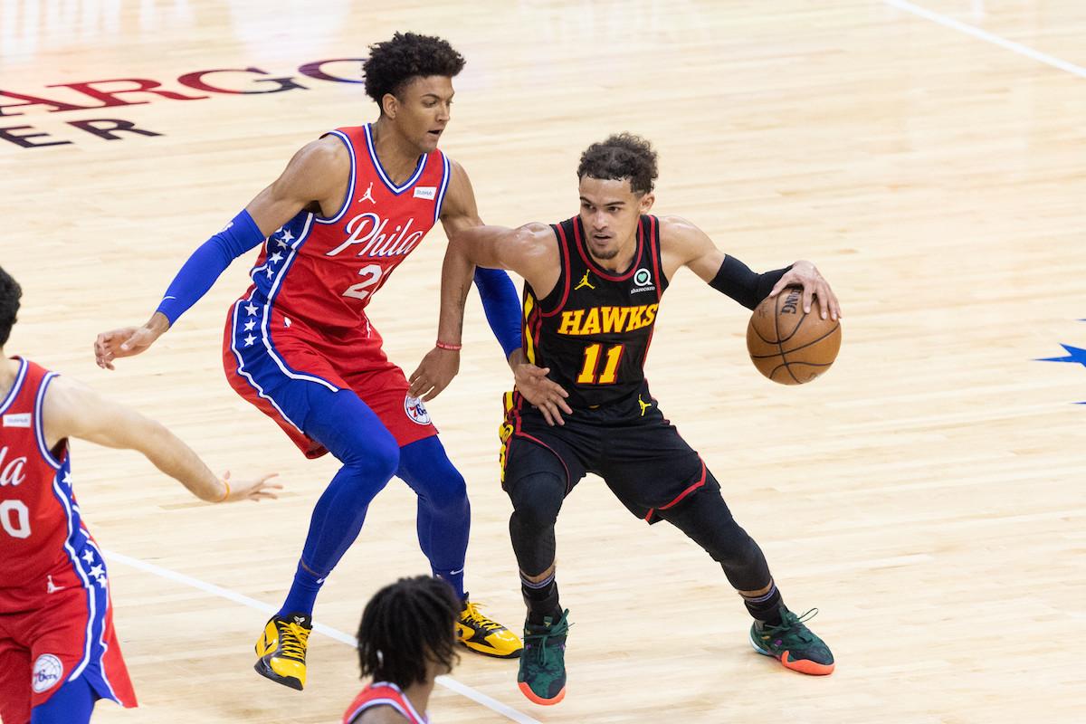 Trae Young scores 35 points as Hawks upset 76ers
