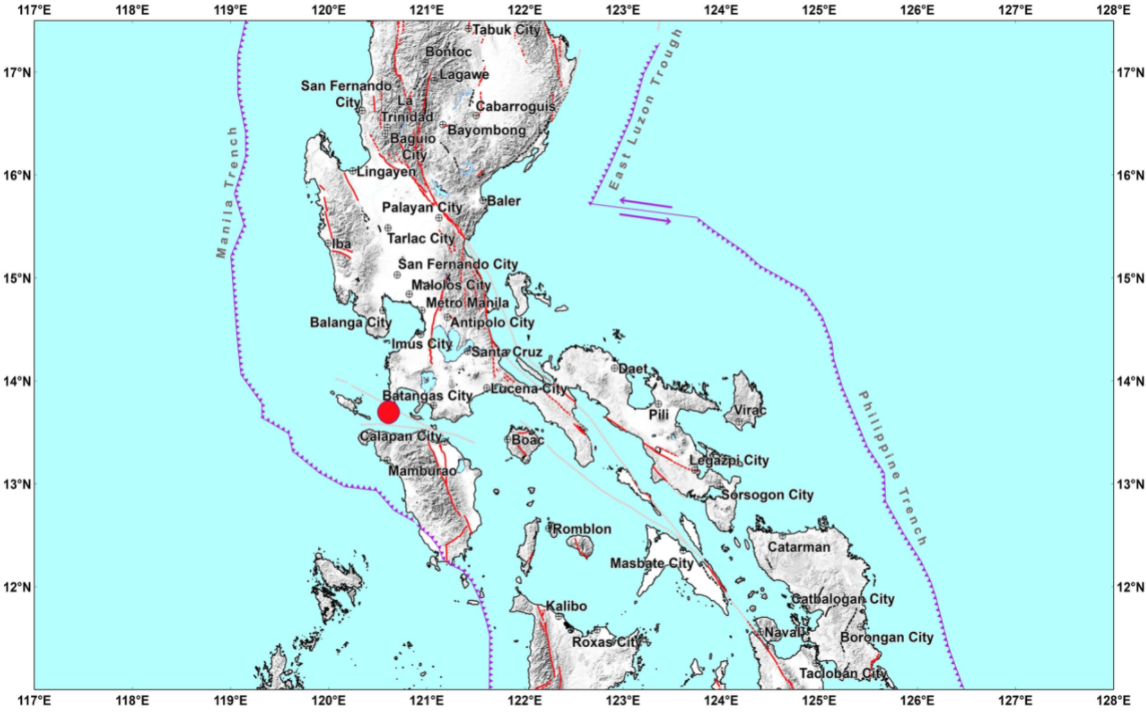 Magnitude 6.6 quake hits Calatagan, Batangas