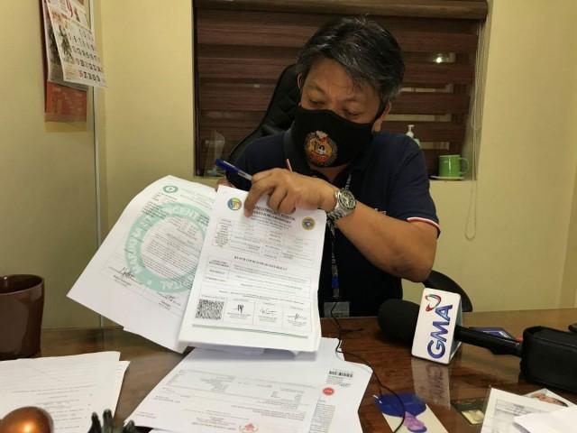 NBI-Lucena City seizes fake COVID-19 test results (NBI handout photo)