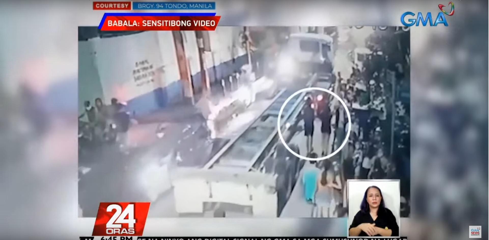 Pedestrian killed after being run over by truck in Tondo | GMA News Online