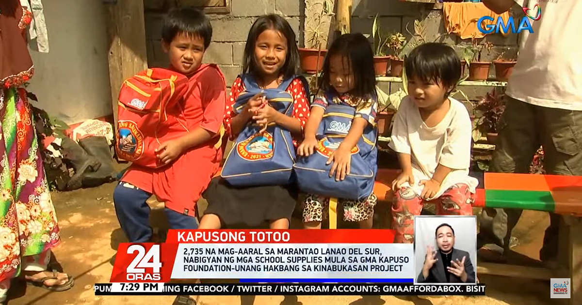 2,735 students in Lanao del Sur receive school supplies from GMA Kapuso ...