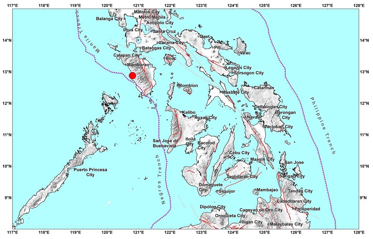 Magnitude 5.3 earthquake hits Occidental Mindoro