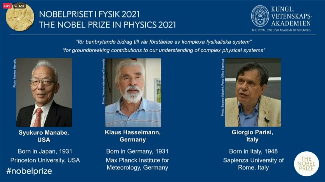 3 share Nobel Prize in Physics for climate models, understanding of