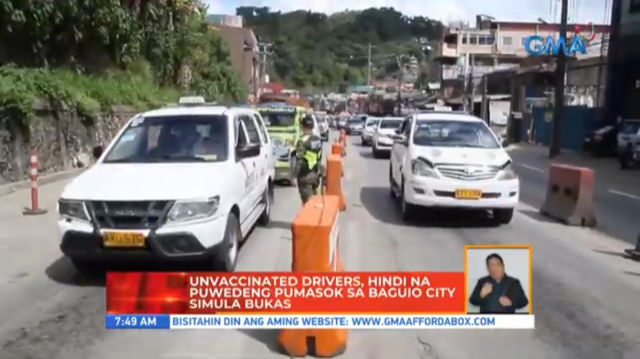 Only Vaccinated Drivers Allowed To Operate In Baguio City Starting Nov 