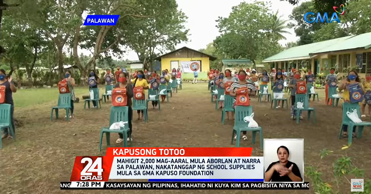 Lebih dari 2.000 siswa di Palawan menerima perlengkapan sekolah dari Yayasan Kapuso