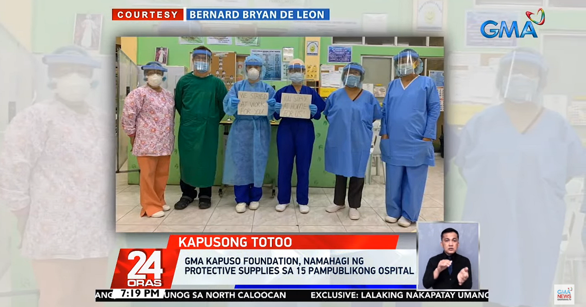 15 rumah sakit umum di Visayas, persediaan pelindung Mindanao dari GMA Kapuso Foundation