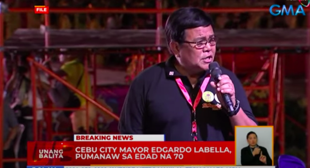 Wali Kota Cebu Edgardo Labella, meninggal dunia di usia 70 tahun
