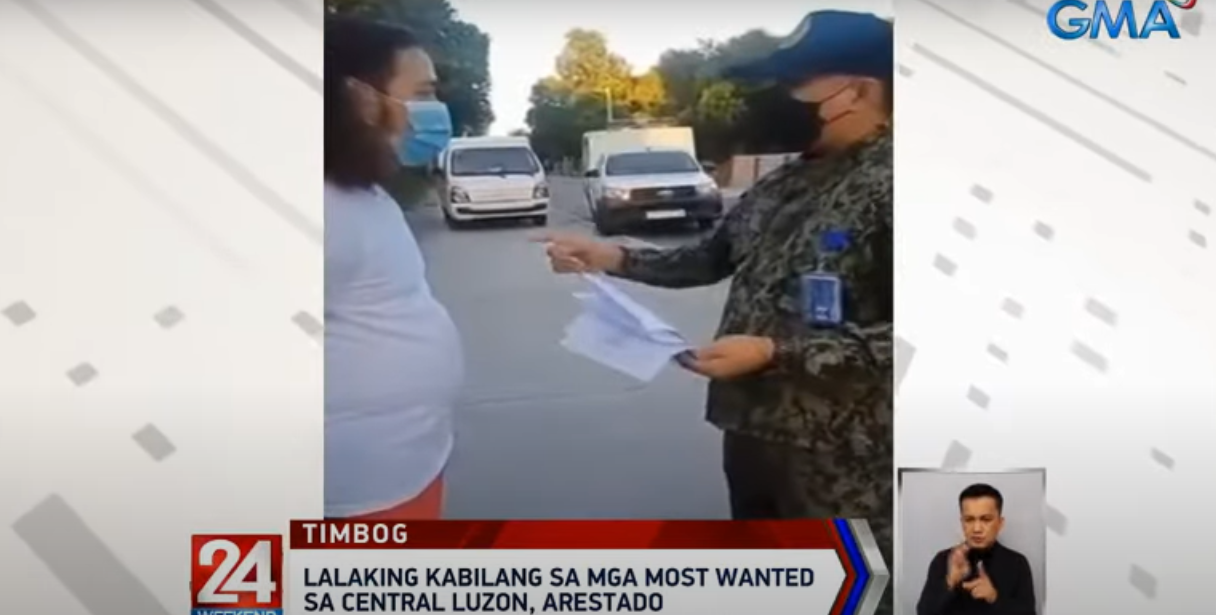 Seorang pria, salah satu yang paling dicari di Luzon Tengah, ditangkap saat membeli ayam bumbu