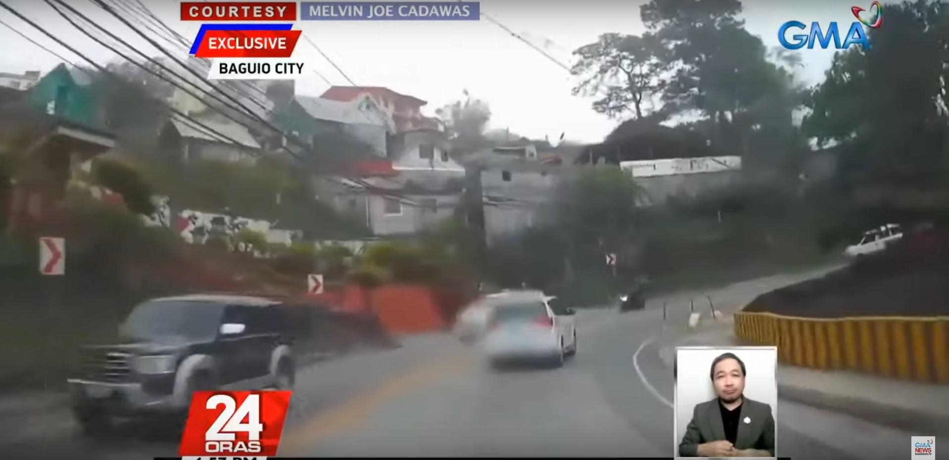 Bocah satu tahun jatuh dari taksi yang bergerak di jalan zigzag Baguio