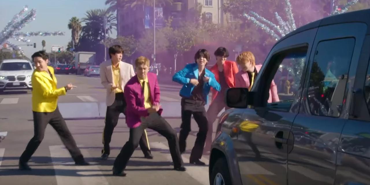 BTS takes over crosswalk in LA for live performances of hit songs GMA