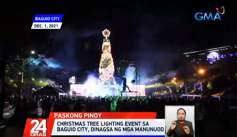 Jarak sosial diabaikan selama acara penerangan pohon di Baguio City GMA News Online
