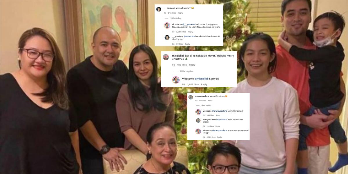 Walikota Vico Sotto mengirimkan balasan lucu untuk komentar di foto Natal keluarganya GMA News Online