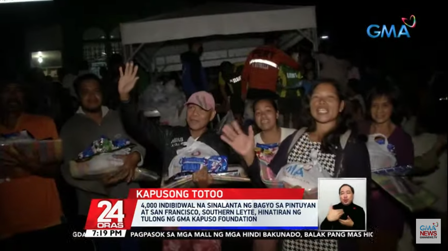 4,000 Typhoon Odette victims in Southern Leyte receive aid from GMA ...