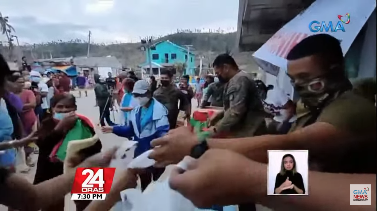 7.600 korban Topan Odette di Limasawa mendapatkan paket sembako, selimut dari GMA Kapuso Foundation GMA News Online