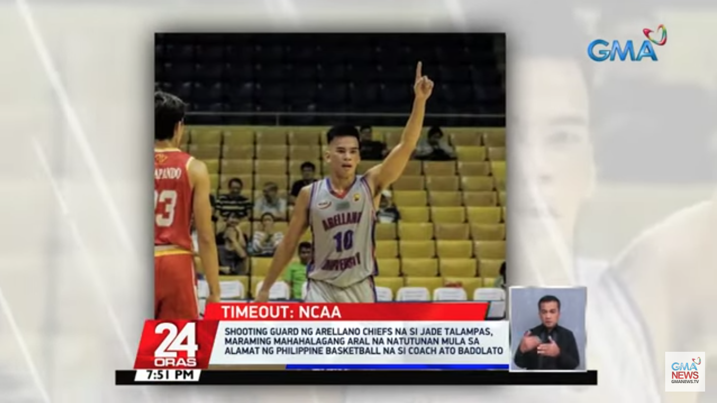 Jade Talampas Arellano Chiefs mengenang pelajaran dari legenda bola basket Ato Badolato GMA News Online