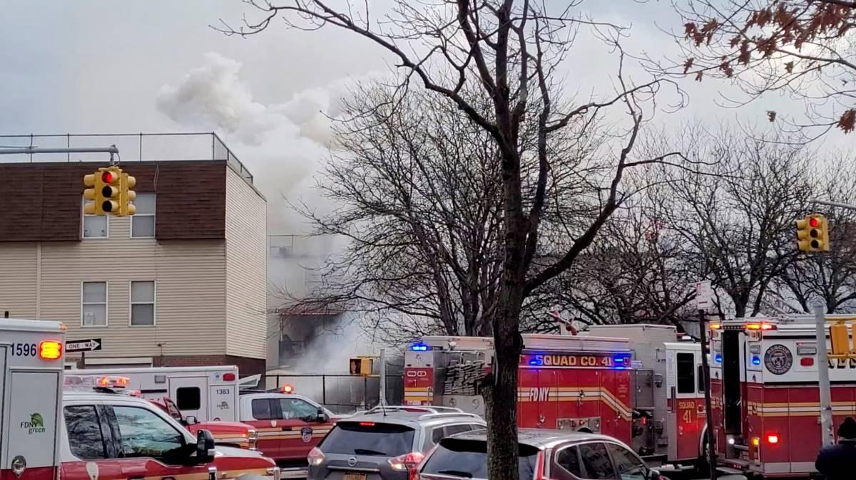 One person killed, 8 hurt in row house blast and fire in New York's Bronx