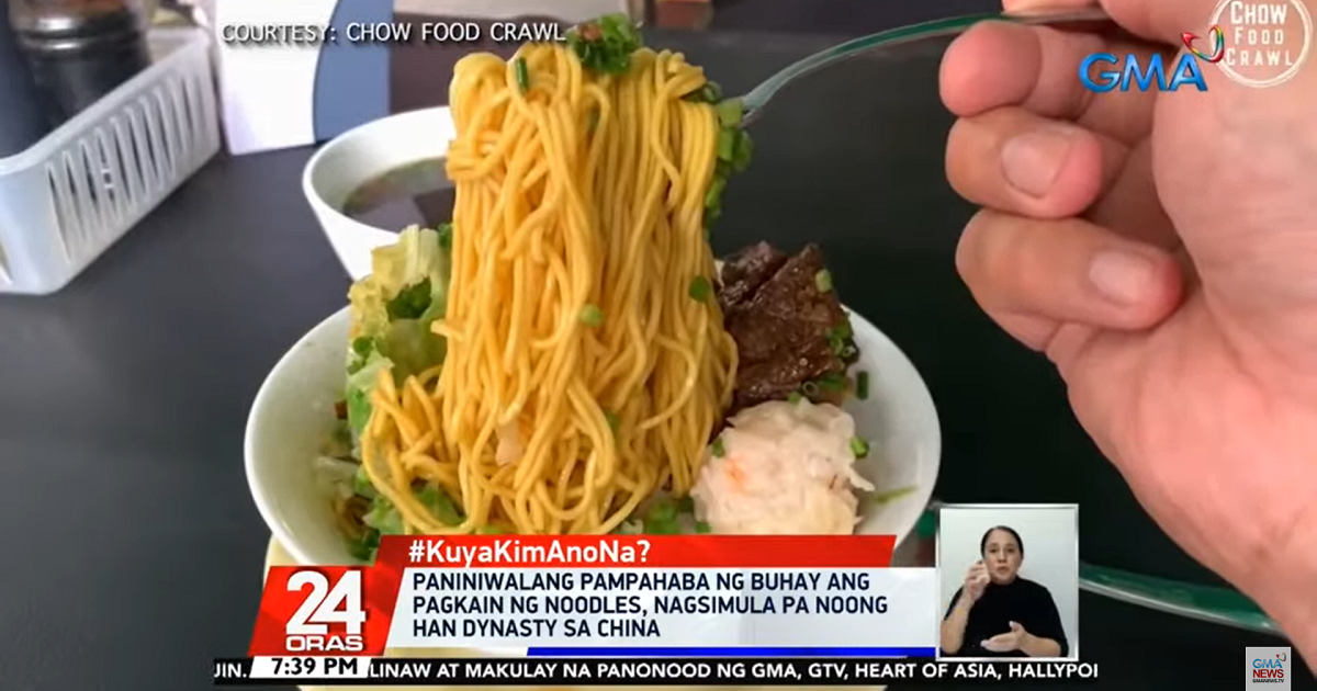 Mengapa orang percaya bahwa makan mie akan membuat umur panjang?  Kuya Kim menjelaskan GMA News Online