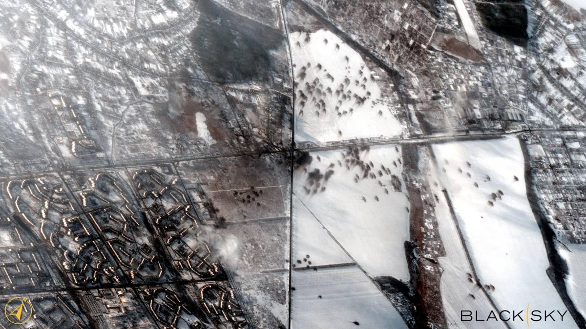 Effect of Russia's shelling of the suburbs of Kharkiv, Ukraine