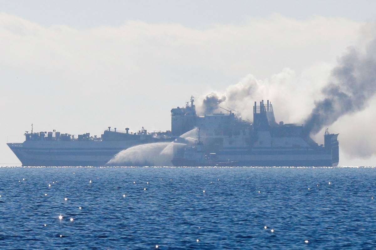 Twelve still missing after fire engulfs Greece-Italy ferry