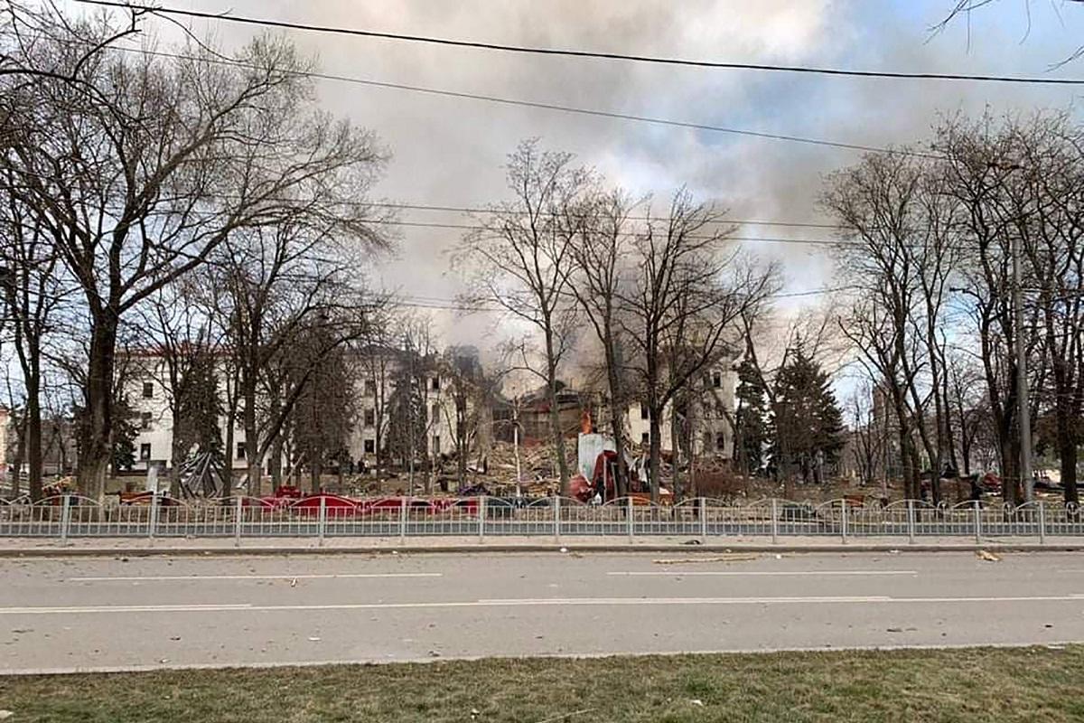 Russia begins demolition of bombed Mariupol theater in Ukraine