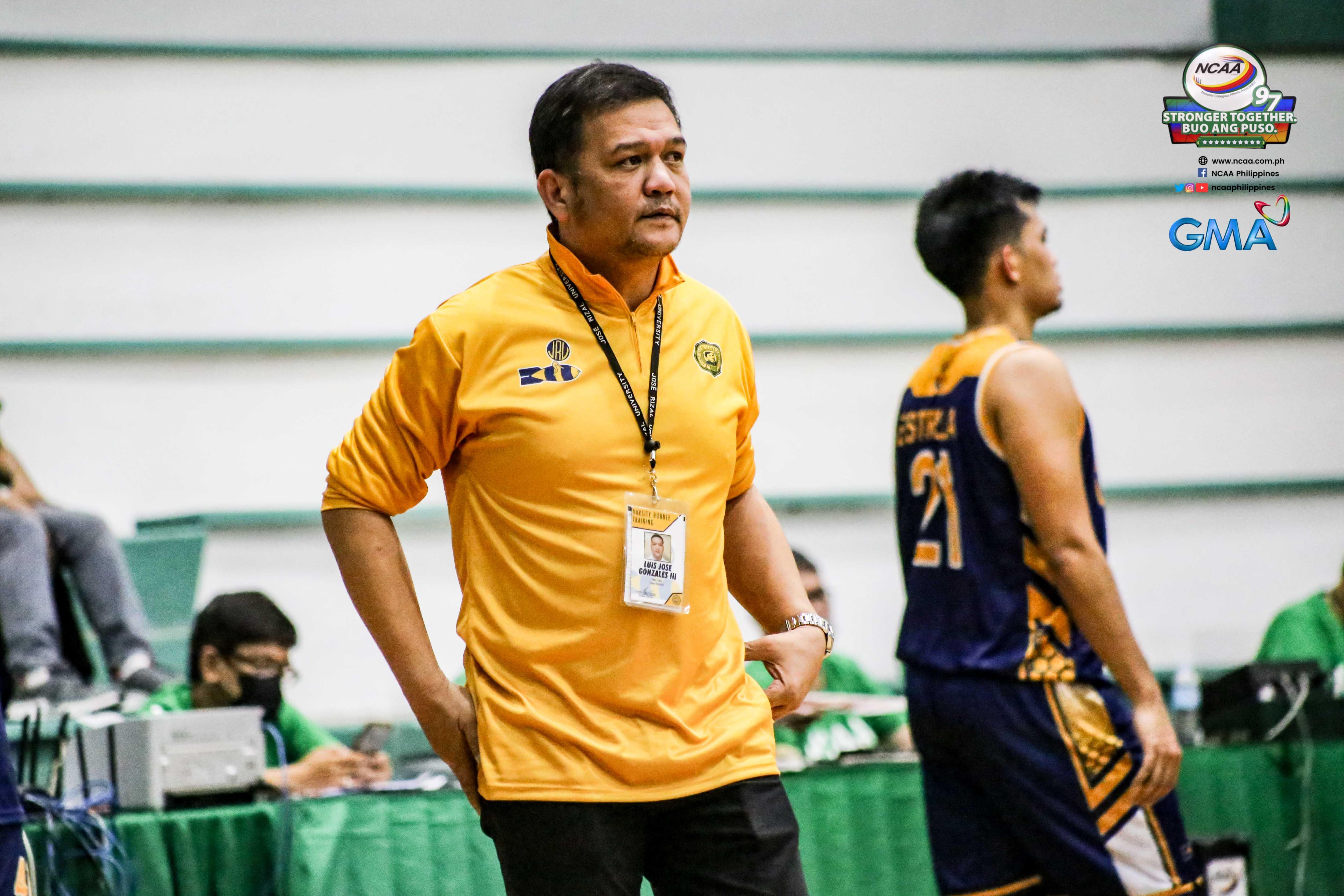 JRU coach Louie Gonzales on putting 0-5 start behind them: 'The target is  the process' | NCAA Philippines