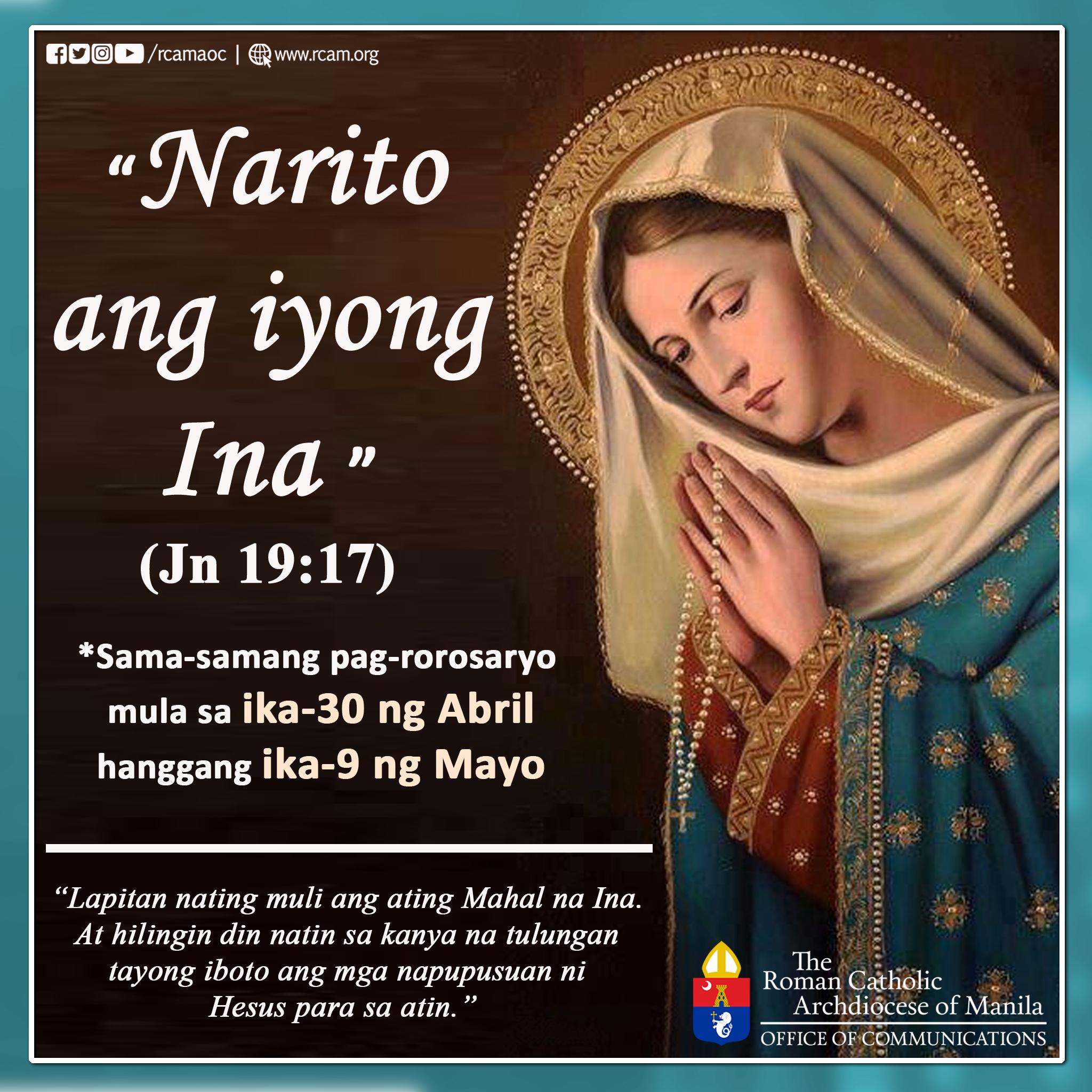 Archdiocese of Manila calls on faithful to pray the Rosary from April ...