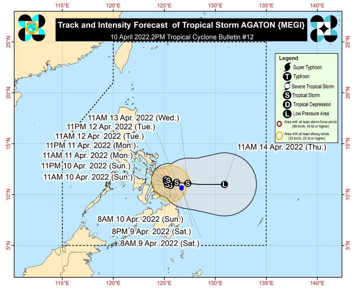 Signal No. 2 up over 4 areas as Agaton moves slowly after landfall