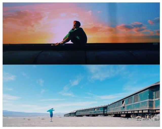 On the scene with J-Hope is the train from "Spring Day"!