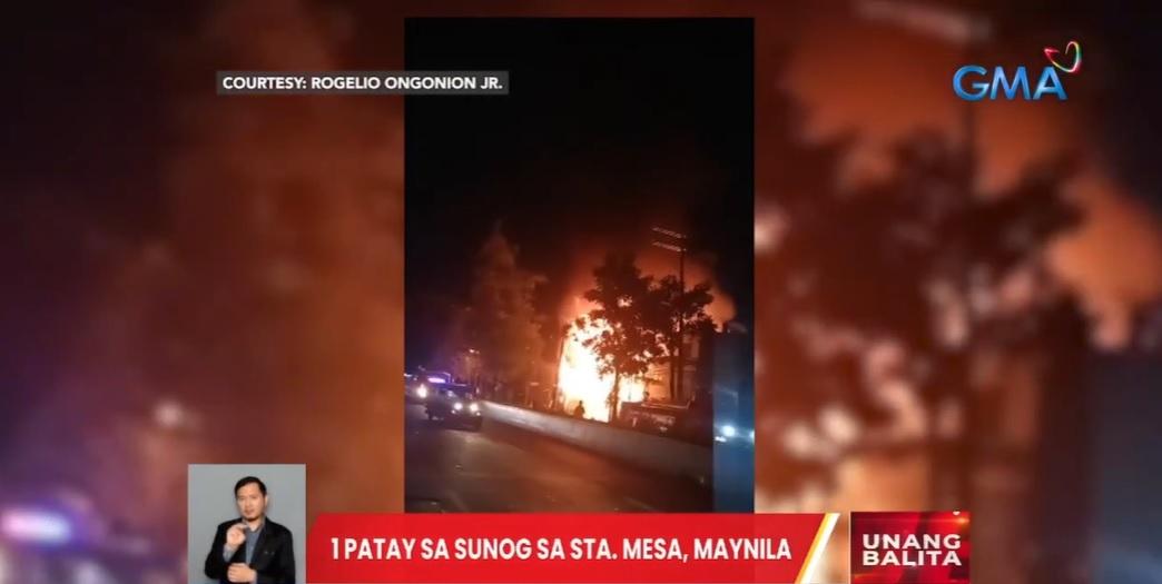 Satu tewas dalam kebakaran di Sta.  Mesa, Manila Berita GMA Online