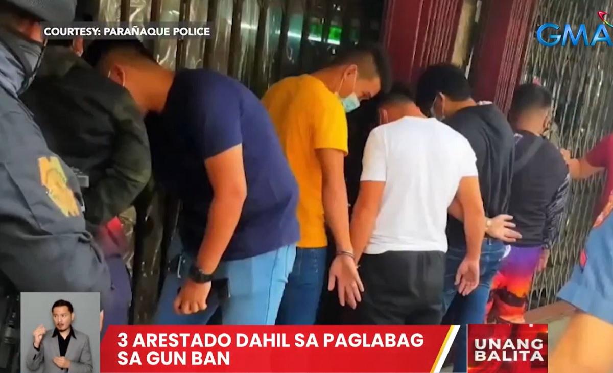 Polisi paraaque menangkap 3 pria karena melanggar larangan senjata SONA GMA News Online