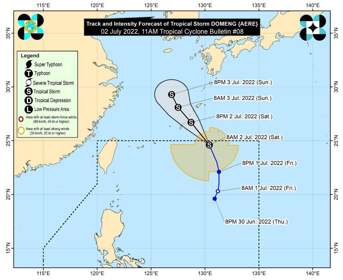 Tropical Storm Domeng now outside PAR