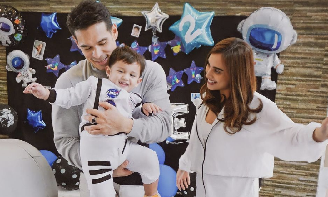 Pancho Magno, Max Collins, and their son Skye