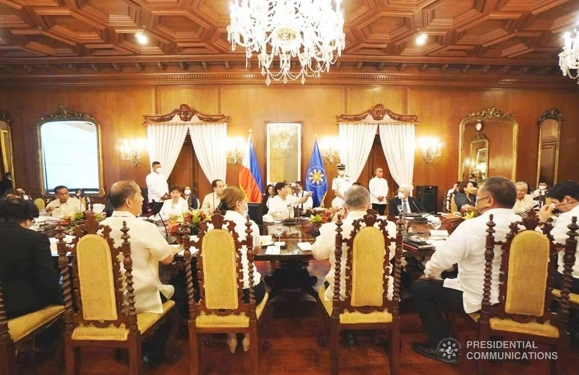 President Ferdinand 'Bongbong' Marcos Jr presides over his first Cabinet meeting on July 6, 2022. PCOO PHOTO 