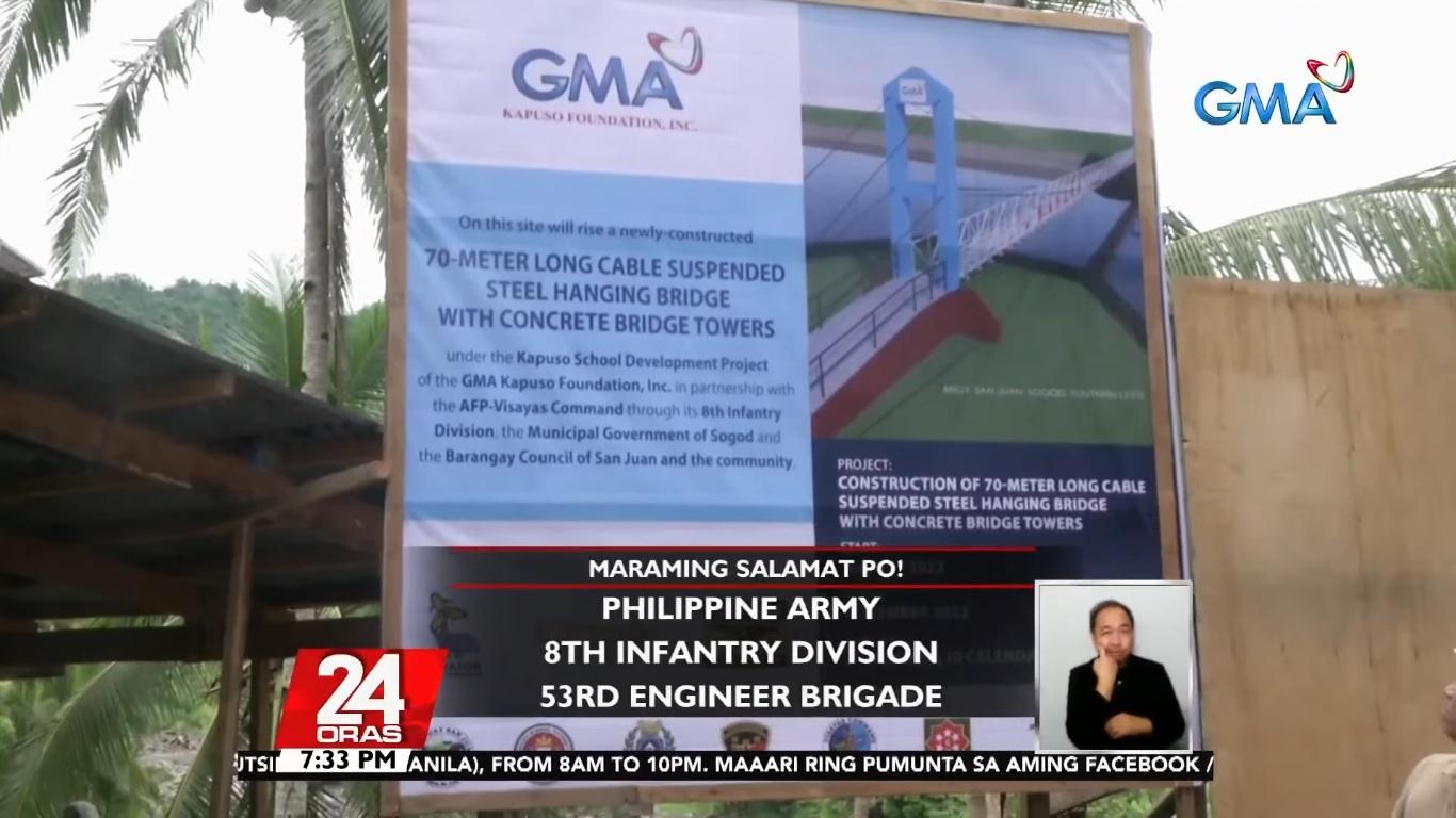 Kapuso Tulay Para Sa Kaunlaran ke-7 akan dibangun di Sogod, S.Leyte │ GMA News Online