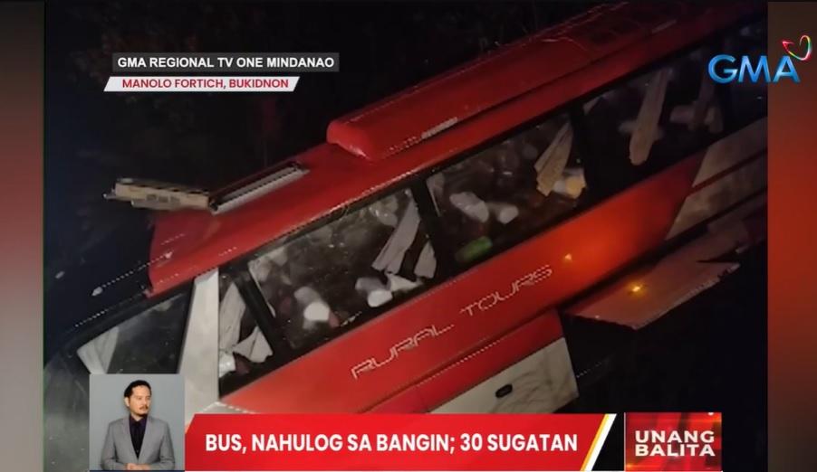 Bus, jatuh ke tebing di Bukidnon;  30 terluka