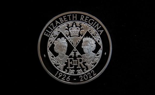 Effigies of Britainâ€™s late Queen Elizabeth are seen on the reverse of a Â£5 crown coin which also bears King Charles IIIâ€™s portrait, unveiled by The Royal Mint, in London, Britain, September 29, 2022. REUTERS/Peter Nicholls