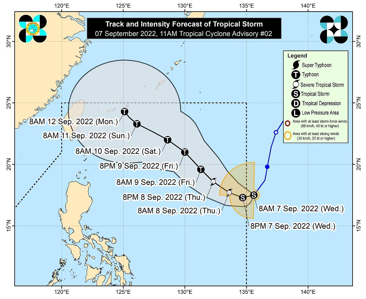 Tropical storm expected to enter PAR Wednesday afternoon or evening