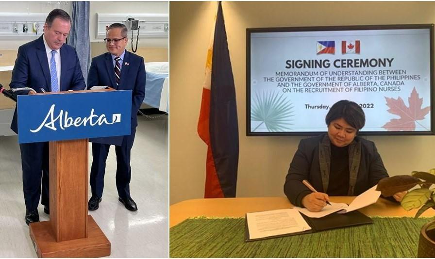 Philippines signs MOU with Alberta, Canada to support Pinoy nurses