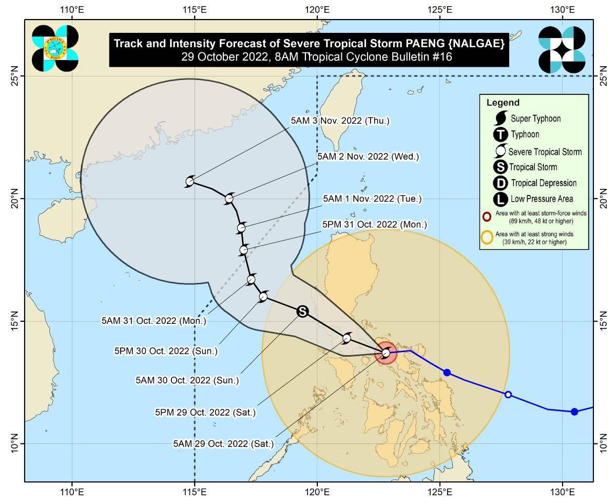 Signal No. 3 up over NCR, 8 other areas as Paeng crosses Quezon