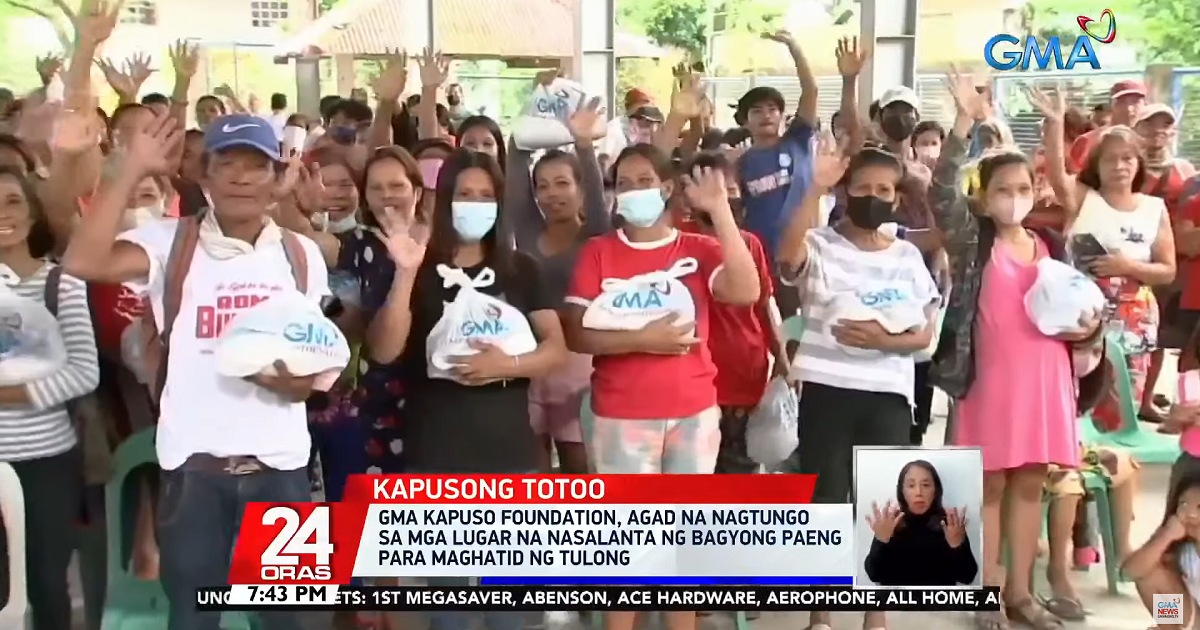 9.000 warga terdampak Paeng di Camarines Sur, Cavite menerima bantuan dari GMA Kapuso Foundation