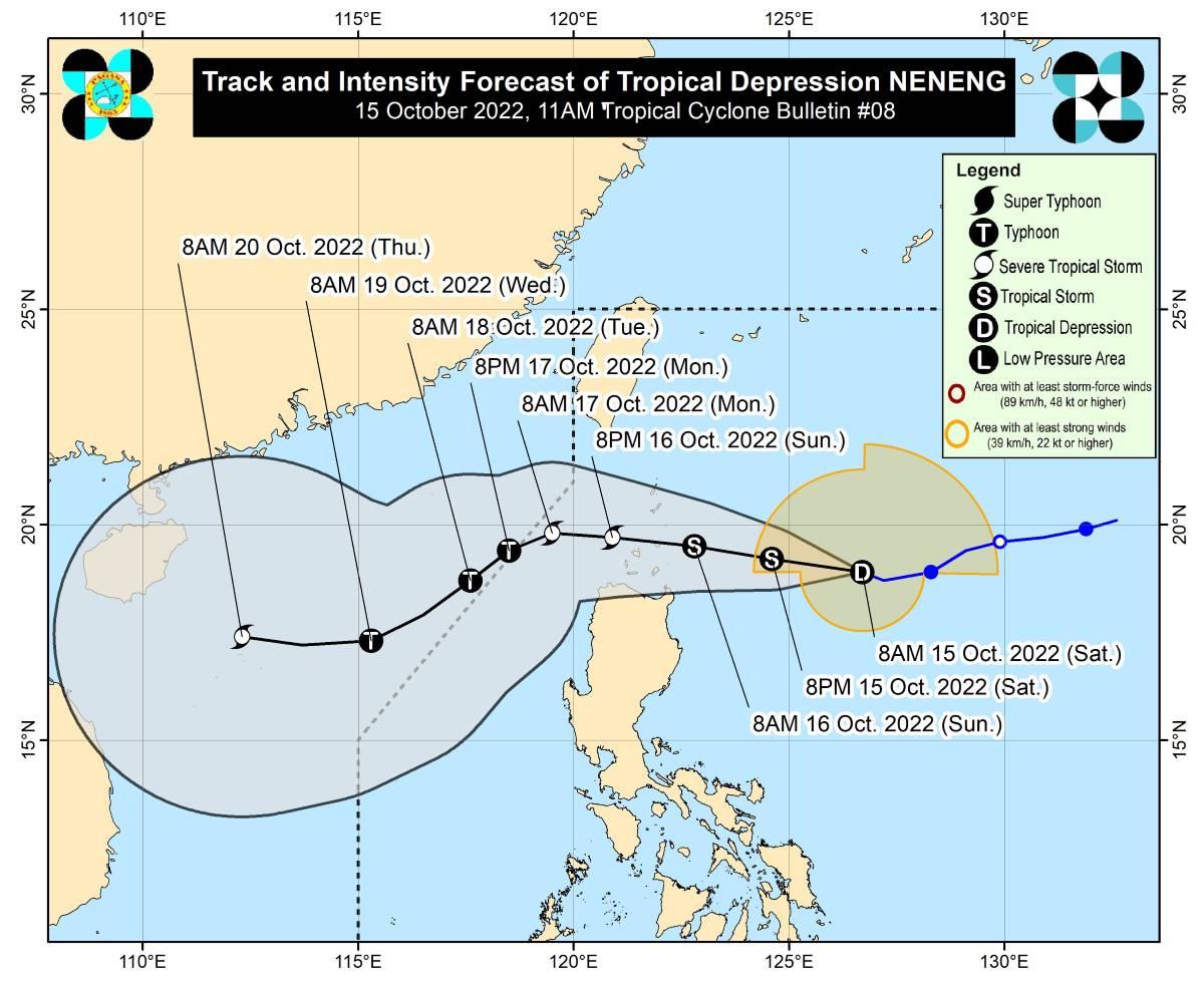 6 Luzon areas under Signal No. 1 as Neneng moves over Philippine Sea ...