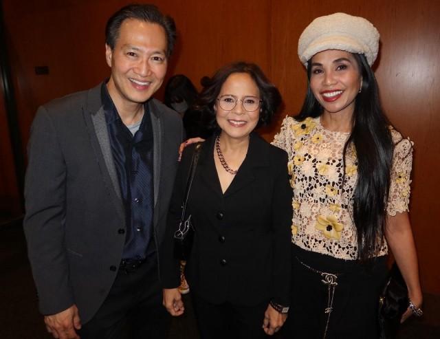 Dolly de Leon, center, poses with Dr. Tess Mauricio and husband Dr. James Lee. Photo courtesy of Janet Susan R. Nepales
