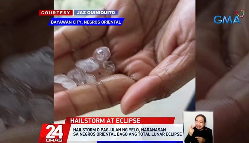 Hujan es dilaporkan di Kota Bayawan, Negros Oriental