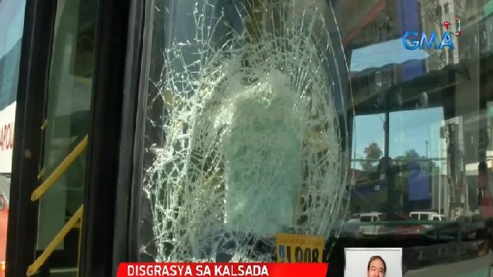 Pria yang melintasi busway EDSA, ditabrak bus di Kota Quezon