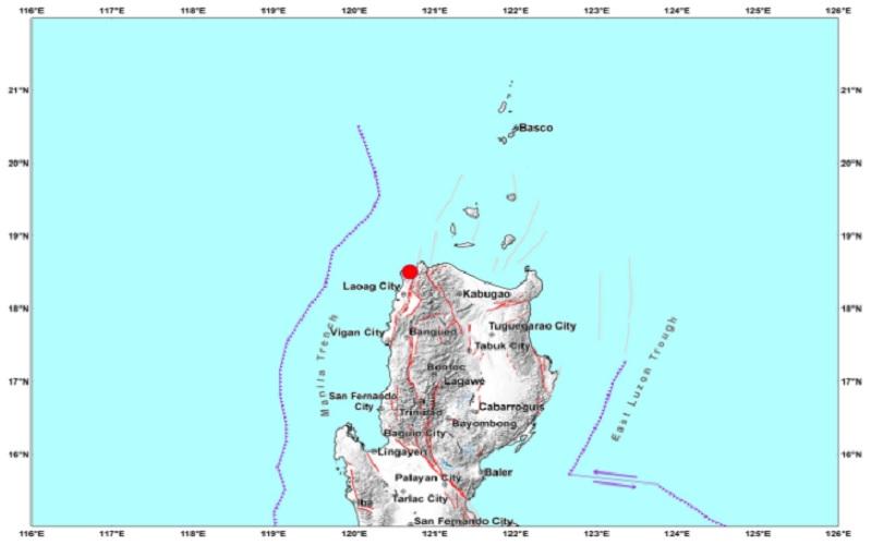 5.1 magnitude tremor shakes Burgos, Ilocos Norte