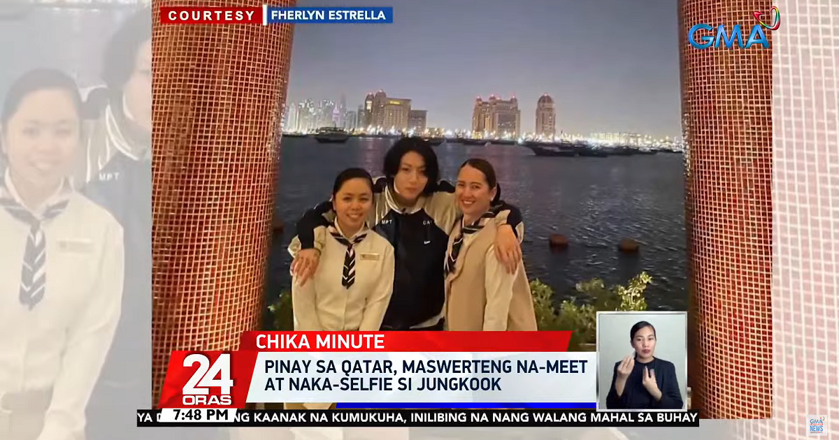 Pinay OFW di Qatar mengambil foto, video selfie dengan Jungkook BTS