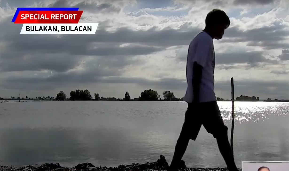 Gradual sinking of barangay in Bulacan possibly caused by climate change