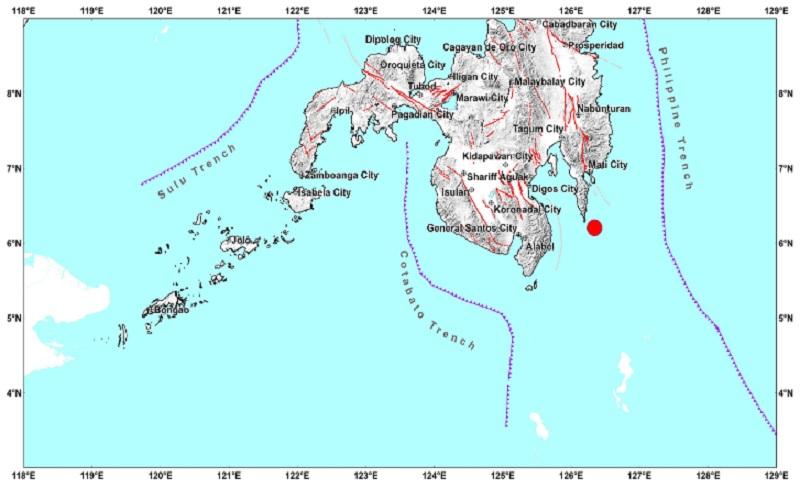 Gempa berkekuatan 5,2 mengguncang lepas pantai Davao Oriental
