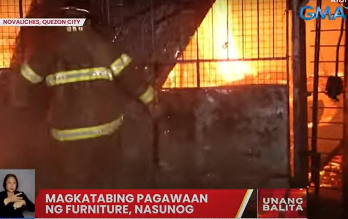 Magkatabing pagawaan ng furniture sa Novaliches, nasunog Balitambayan